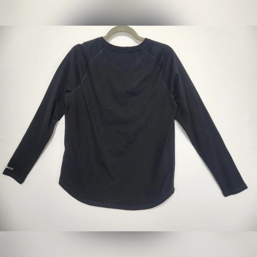 Carhartt Women's Black Long Sleeve Shirt with Logo On Pocket Size M - Picture 6 of 6